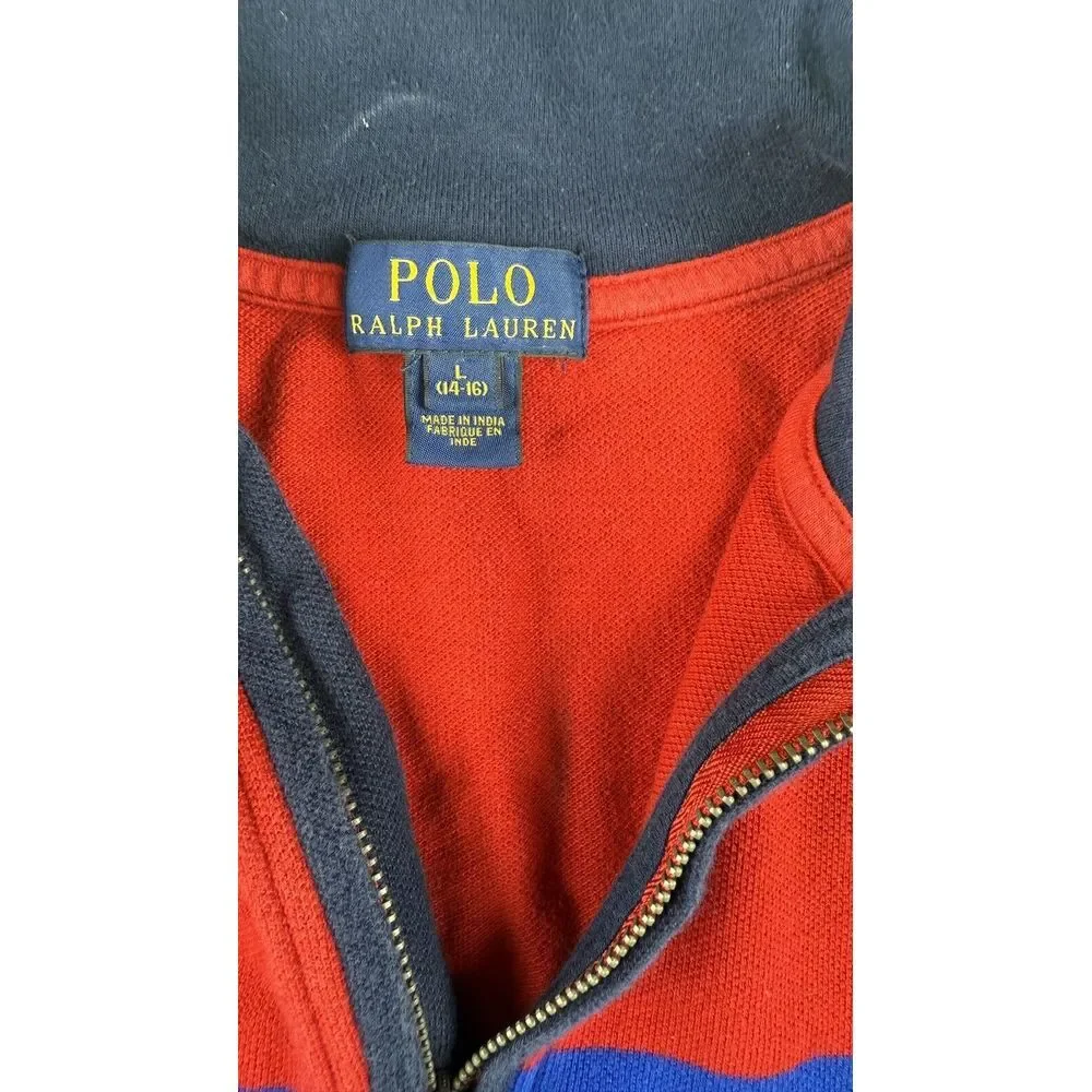 Ralph Lauren Polo 1/4 Zip Pullover Youth Size‎ Large
